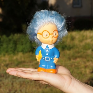 Children's vintage Baby toy Retro toy Toy gift Soviet toy Toy decor Baby collection Antique toy Rubber toy Toy Znayka Cartoon toy Retro baby
