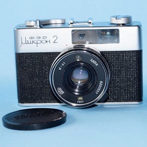Photo camera Original camera Rare camera Film camera Rangefinder camera Old camera Manual camera Working camera Industar 35mm camera Fed
