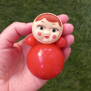 Antique doll Roly poly Vintage doll Rare doll Collectible doll Old doll Gift doll Childhood memories Doll idea Plastic doll Doll decor USSR