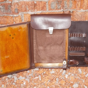 Bolsa de presente Bolsa de couro mensageiro Acessório masculino Presente militar Bolsa de couro masculina Bolsa militar Bolsa de couro marrom Bolsa retrô masculina Retro para ele Soviética