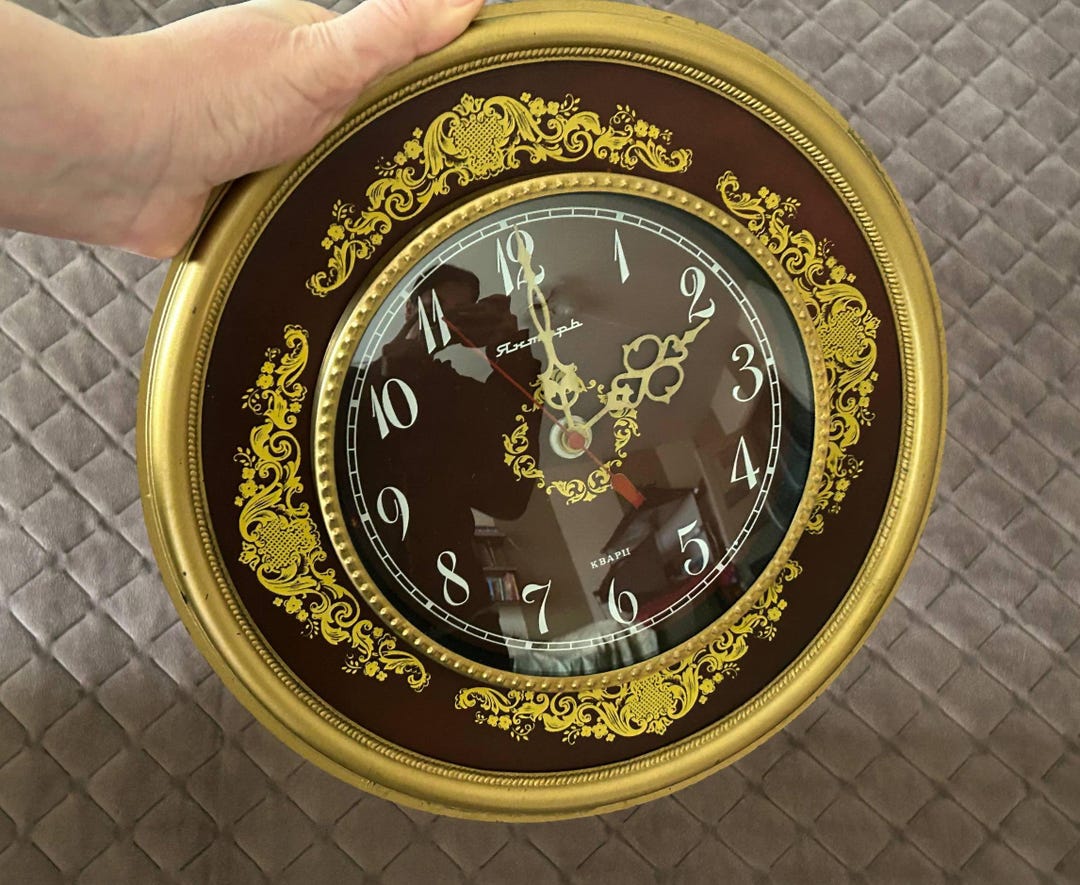 Vintage Soviet Wall Clock Working USSR Retro Clock Mid Century Home ...