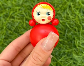 Petit jouet vintage Roly-Poly - Figurine de collection rétro pour bébé, décoration de chambre d'enfant, prêt à offrir