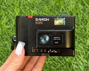 Appareil photo argentique Elikon 535 vintage - Appareil photo 35 mm soviétique fonctionnel - Cadeau photographie rétro - Appareil photo soviétique de collection - Idée cadeau unique