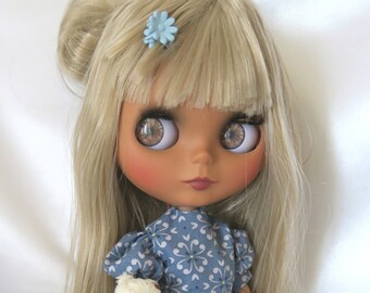 NEW! Modern doll fabric Blythe long blonde streaks slightly modified naked or with clothes articulated doll 1/6 doll 30 cm