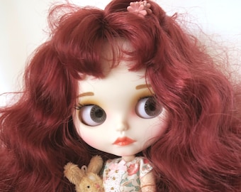 NEW! Romantic doll fabric Blythe hair red nude for modifying or with clothes jointed doll doll 1/6 doll 30 cm BJD