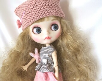 OOAK! Ella - Modern Blythe doll long curly hair blonde with clothes jointed doll 1/6 doll 30 cm