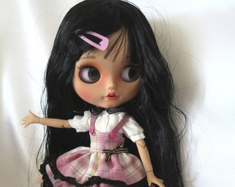 NEU! Pfiffige Puppe fabric Blythe schwarze Haare nackt zum Modifizieren oder mit Kleidung Gelenkpuppe doll 1/6 Puppe 30 cm BJD