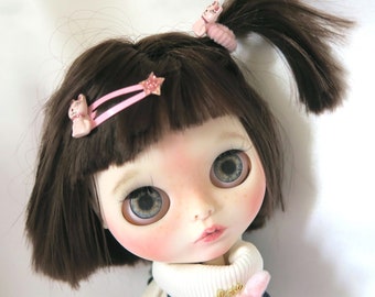 OOAK! Anna - Cute Blythe doll short brown hair with clothes articulated doll 1/6 doll 30 cm