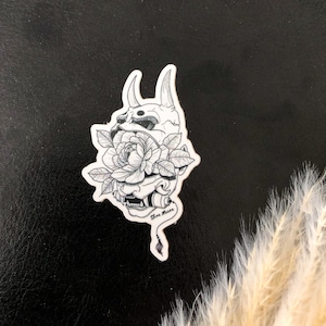 Bloemen Oni Sticker - Waterfles Sticker