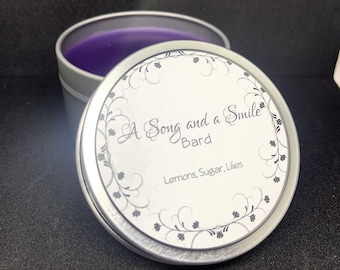 D&D: Bard Inspired Candle | Lilies, Lemon, Sugar | Character Classes | TTRPG