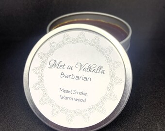 D&D: Barbarian Inspired Candle | Wood, Smoke, Toasted Honey | Character Classes | TTRPG
