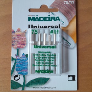 Madeira embroidery needles 75 #11 universal