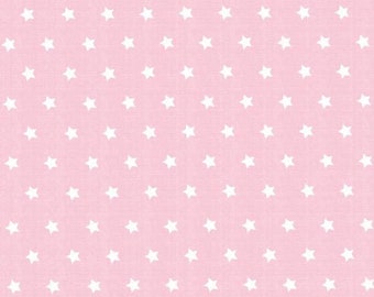Capri Sterne weiß auf rosa - Westfalenstoffe