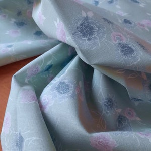 Cardiff flowers pale green rosé Westfalenfabrics image 7