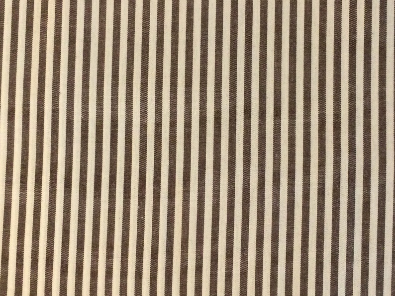 Vichy stripes brown 3 mm by the meter woven fabric image 1