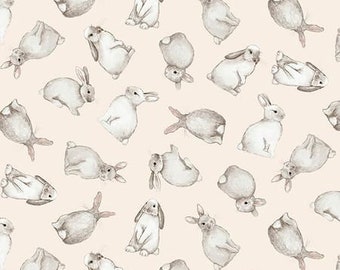 Dawn Rosengren "Tossed Bunnies" Henry Glass - pale pink Häschen