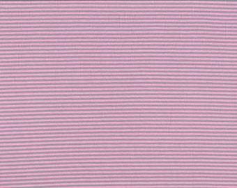 Ringel Jersey Gitta - 3mm - in rosa-grau