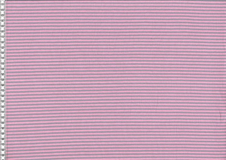 Ringel Jersey Gitta 3mm in rosa-grau Bild 1