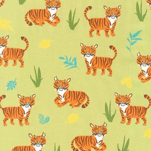 Robert Kaufman "Wild Adventure"- oliv Tiger