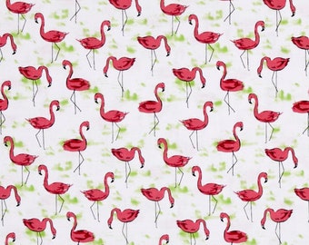 Michael Miller "Flamingo Flock" pink lime