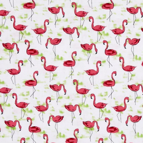 Michael Miller "Flamingo Flock" pink lime