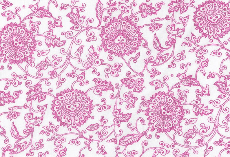 Jaipur flowers pink Westphalia fabrics image 1