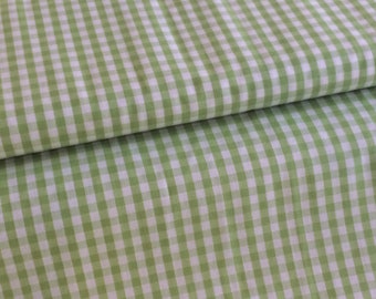 Vichy check green 5 mm - By the meter - Woven fabric