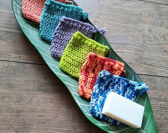 Crochet soap pouch