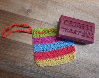 Crochet soap bag pastel dream