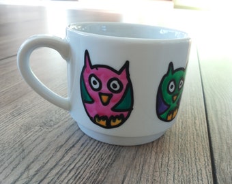 Children's cup of owls