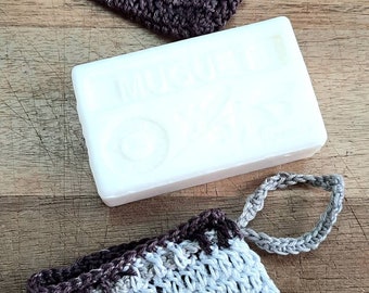 Sustainably crocheted soap bag Pure nature