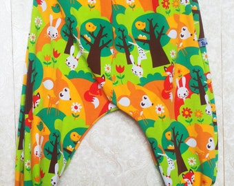 Children's jersey pants size 110-122 Summer forest