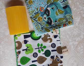 Children's washcloth set animals