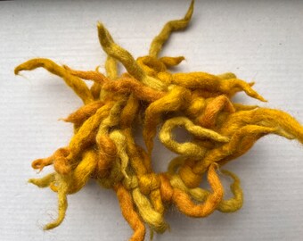 Haargummi aus Filz gelb