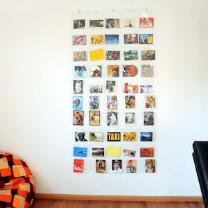 HAB & GUT Fotovorhang 180x90cm mit 50 Taschen klar Bildergalerie durchsichtig