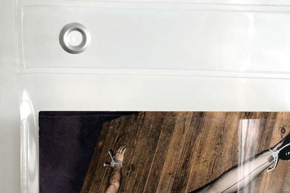 Rideau Photo GOODS+GADGETS XXL - 40 Poches Pour 80 Photos 10x15 Cm - Design Laiteux - Pour Douche, Mur, Porte - Protection Contre Poussière Et Humidité