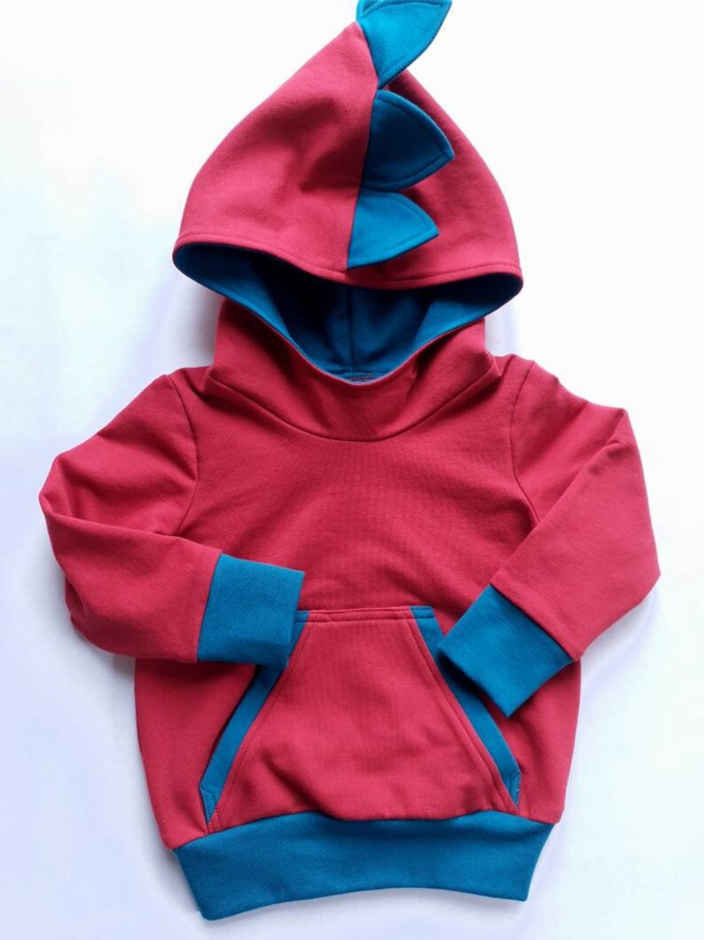 Dino hoodie / dragon hoodie size 86-164 in different colors image 6
