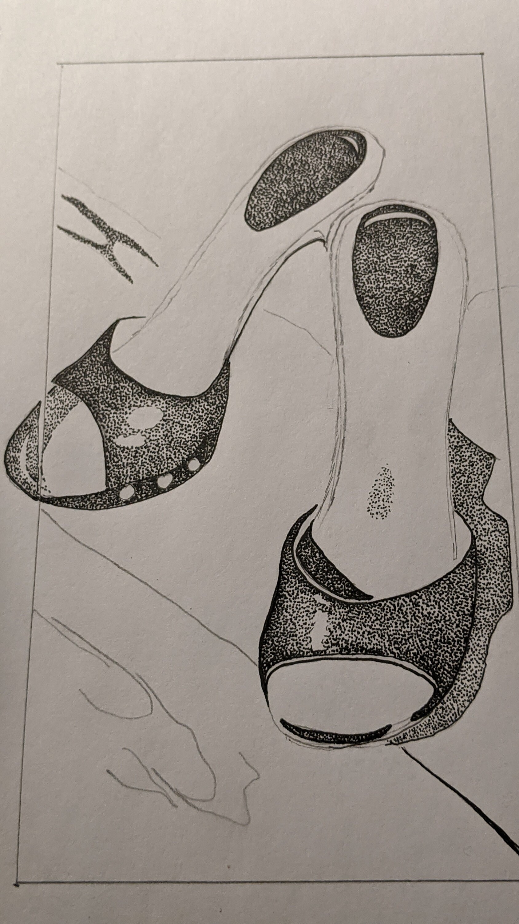 Original Pen and Ink Drawing Shoe Pictures Shoe Collection Etsy UK