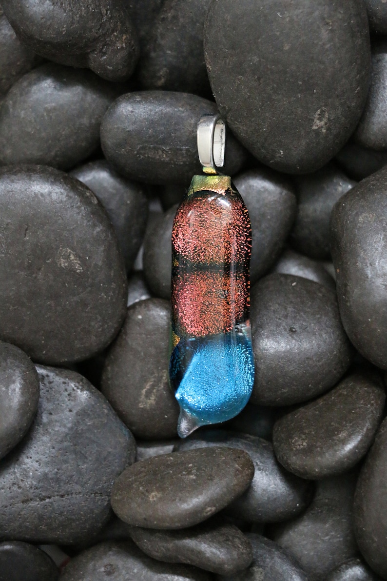 Glass Pendants Glass Handmade Dichroic Glass Fused Glass Jewelry Dichroic Glass Fused Glass Dichroic Glass Necklace Dichroic Glass