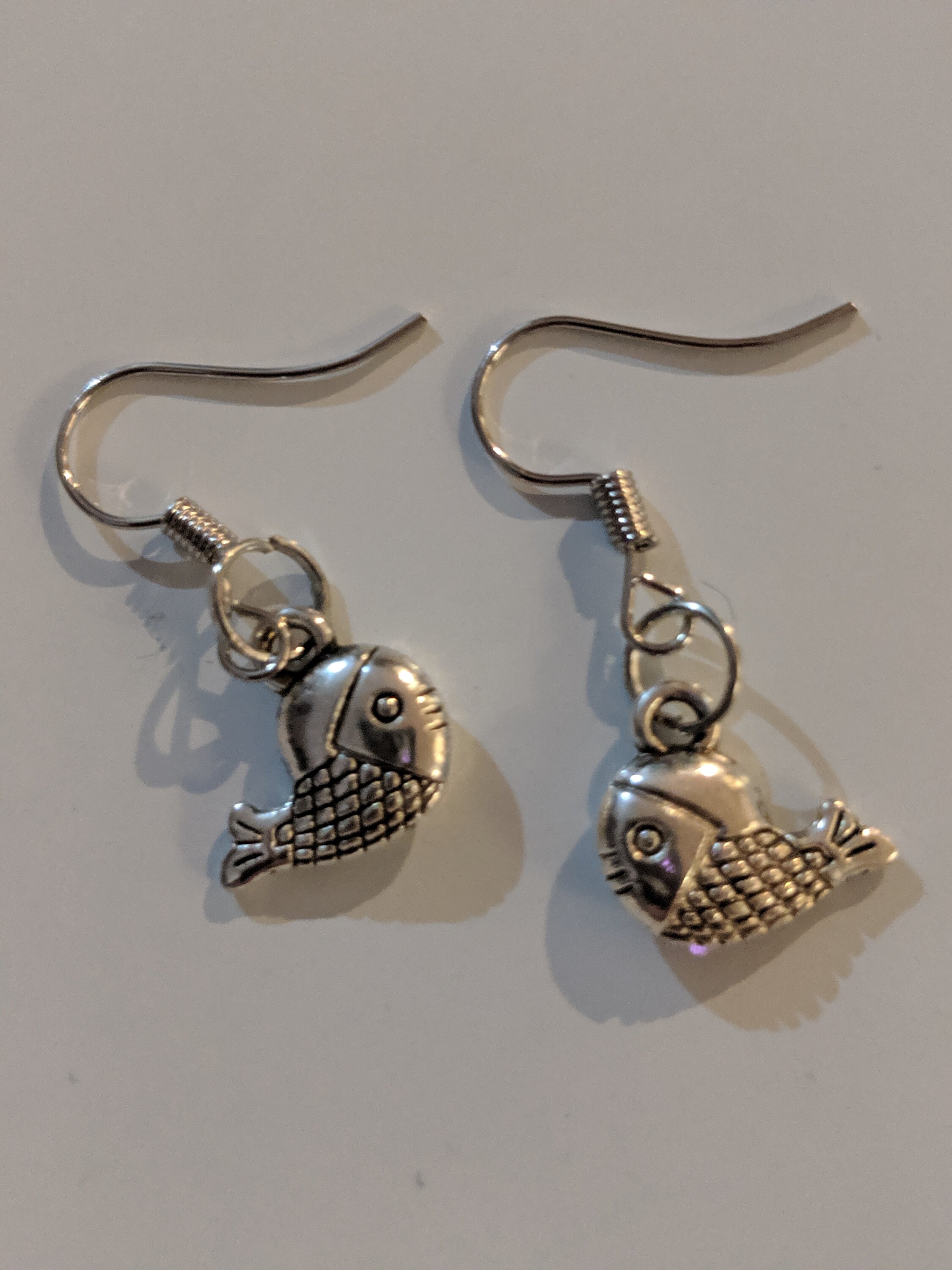 Fish Silver Earrings Silver Fish Earrings Fish Lover Etsy UK