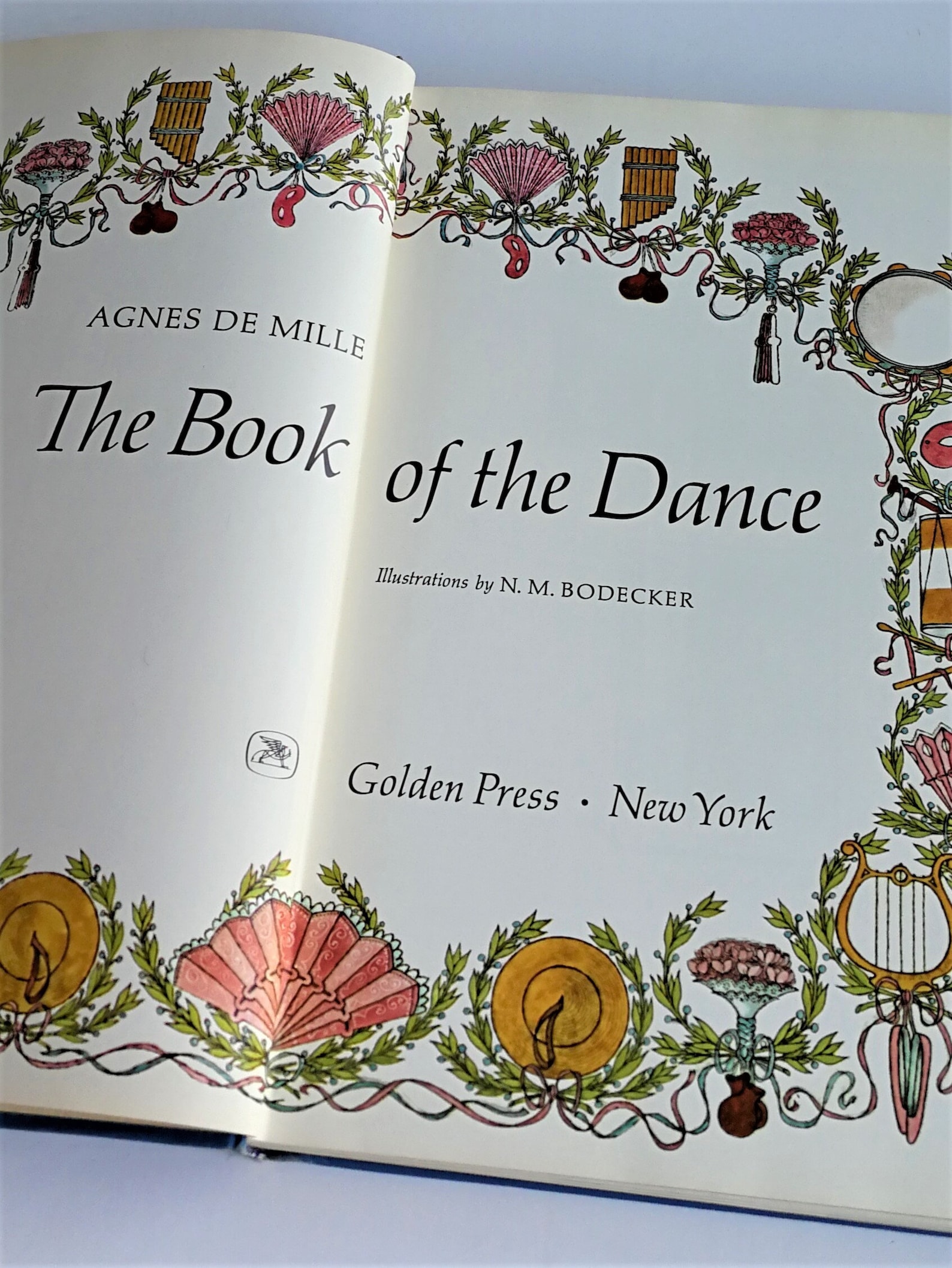 vintage 60s ballet book - the book of the dance - agnes de mille - deluxe goldencraft edition - hard cover - out of print - moth