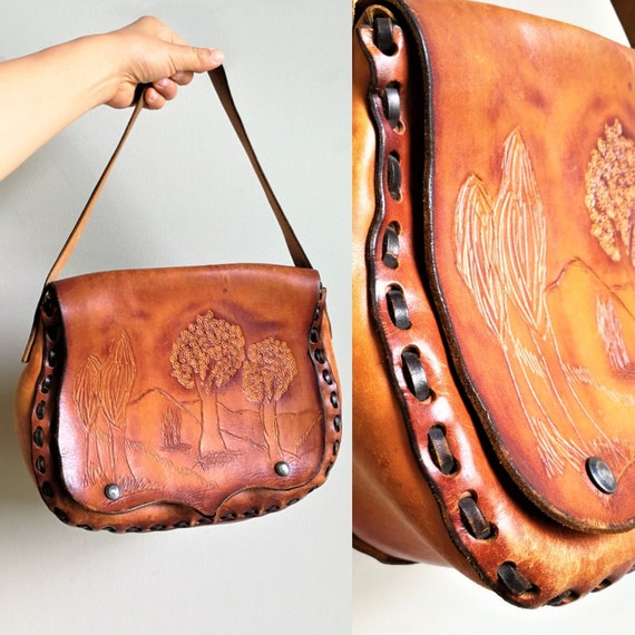 70's leather purse