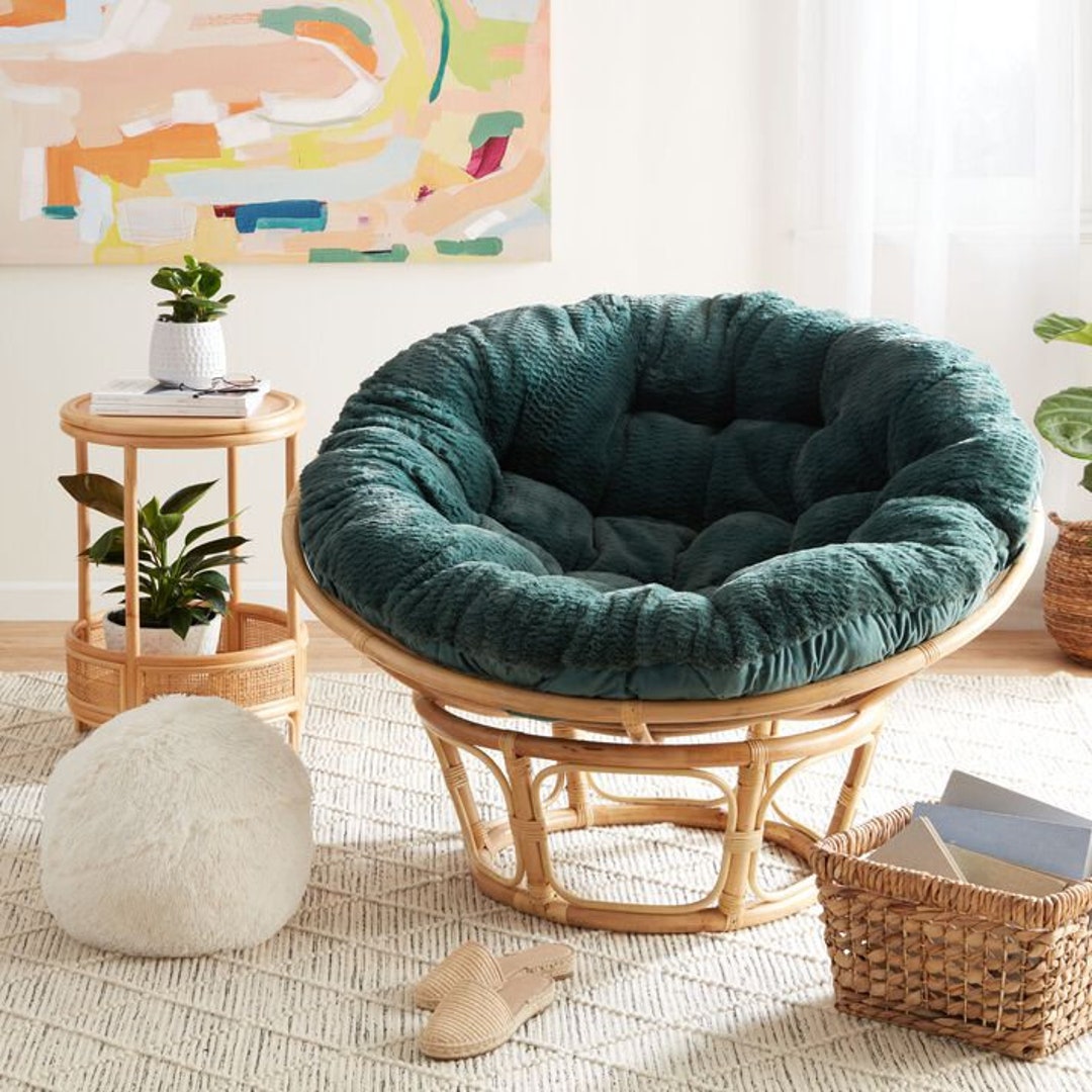 Faux Fur Papasan Chair Cushion Etsy