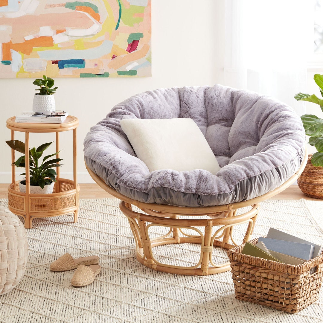 Faux Fur Papasan Chair Cushion Etsy