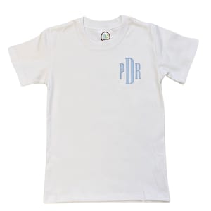 T-shirt met ronde hals jongens, peuter T-shirt ronde hals met monogram, gepersonaliseerd T-shirt jongens, T-shirt jongens, T-shirt jongens, geborduurd shirt jongens
