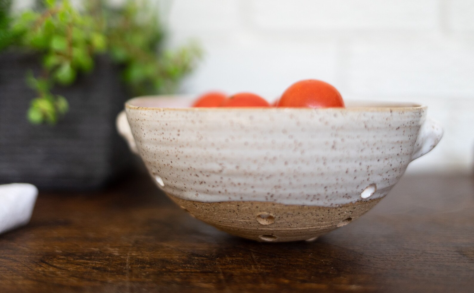 Small Colander Handmade Ceramic Colander Berry Colander Etsy