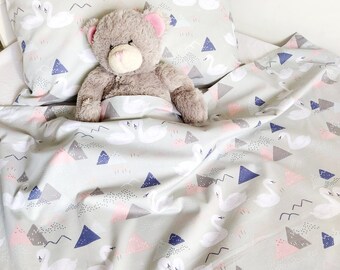 swan cot bed bedding