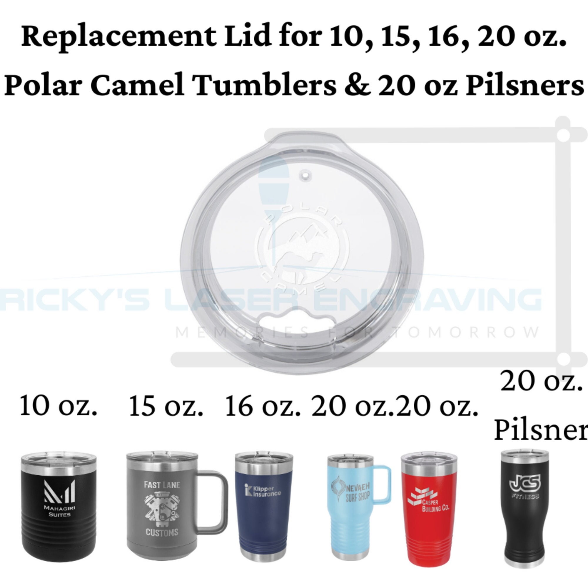 Slide lid for 20/30 oz Polar Camel Yeti Tumbler MagSlider Slider Replacement  Lid