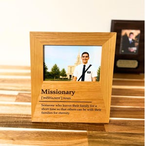 Missionary Definition Picture Frame | Missionary Gifts for Elder & Sisters | Missionary Photo Frame 4x6 Photo | Gift for Missionary Parents