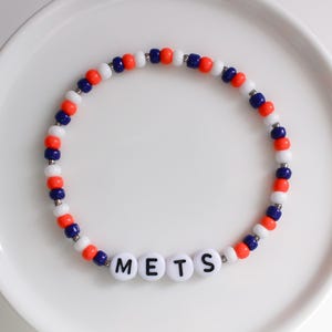 NY Mets | Baseball Bracelet | Mets Baseball | Sports Team Bracelet | Game Day Bracelet